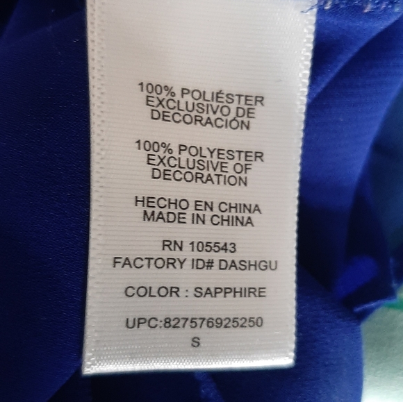 Milly For DesigNation Blue Peasant Blouse - Picture 7 of 7